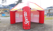 tenda inflavel produtos alimenticios